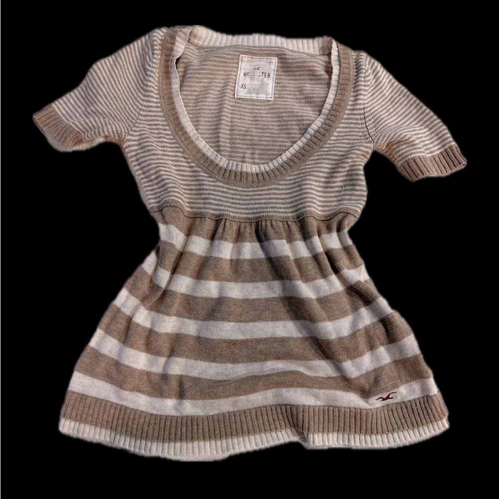 Y2K striped babydoll top